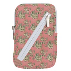 Retro 1880s Flowers Pattern 12 Belt Pouch Bag (small) by patterns123