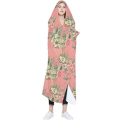 Retro 1880s Flowers Pattern 12 Wearable Blanket by patterns123