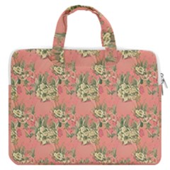 Retro 1880s Flowers Pattern 12 Macbook Pro 15  Double Pocket Laptop Bag 