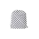 Fly Phot Motif Seamless Black And White Pattern Drawstring Pouch (Small) View2