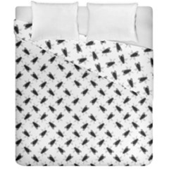 Fly Phot Motif Seamless Black And White Pattern Duvet Cover Double Side (california King Size) by dflcprintsclothing