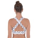 Fly Phot Motif Seamless Black And White Pattern Cross Back Sports Bra View2