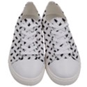 Fly Phot Motif Seamless Black And White Pattern Women s Low Top Canvas Sneakers View1