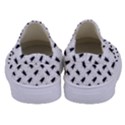 Fly Phot Motif Seamless Black And White Pattern Kids  Canvas Slip Ons View4