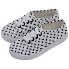 Fly Phot Motif Seamless Black And White Pattern Kids  Classic Low Top Sneakers by dflcprintsclothing