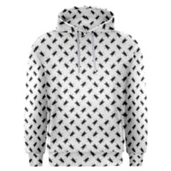 Fly Phot Motif Seamless Black And White Pattern Men s Overhead Hoodie by dflcprintsclothing