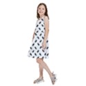 Fly Phot Motif Seamless Black And White Pattern Kids  Skater Dress View2