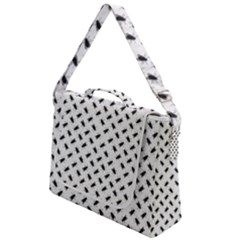 Fly Phot Motif Seamless Black And White Pattern Box Up Messenger Bag by dflcprintsclothing