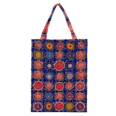 Retro Geometric Shapes And Flowers 3 Classic Tote Bag