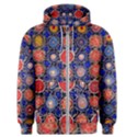 Retro Geometric Shapes And Flowers 3 Men s Zipper Hoodie View1