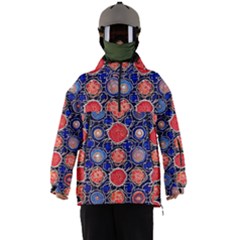 Retro Geometric Shapes And Flowers 3 Men s Ski And Snowboard Waterproof Breathable Jacket by violetheavensky