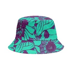 Mid Century Retro Floral 1970s 1960s Pattern 101 Bucket Hat