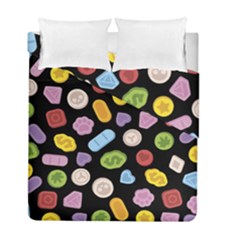 Ecstasy Pills Pattern Duvet Cover Double Side (full/ Double Size)