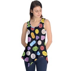 Ecstasy Pills Pattern Sleeveless Tunic