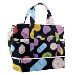 Ecstasy Pills Pattern Sports Shoulder Bag With Shoes Compartment