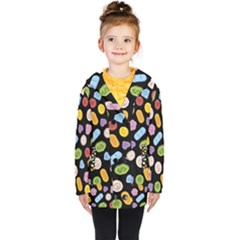 Ecstasy Pills Pattern Kids  Double Breasted Button Coat