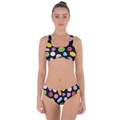 Ecstasy Pills Pattern Criss Cross Bikini Set