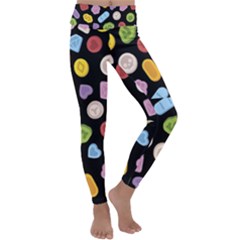 Ecstasy Pills Pattern Kids  Lightweight Velour Classic Yoga Leggings