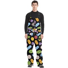 Ecstasy Pills Pattern Men s Front Zip Ski And Snowboard Bib Pants