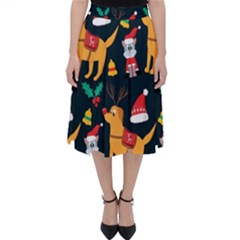 Funny Christmas Pattern Background Classic Midi Skirt