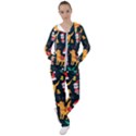 Funny Christmas Pattern Background Women s Tracksuit View1