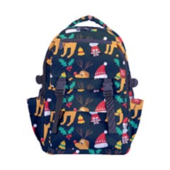 Funny Christmas Pattern Background Carry-on Double Buckle Travel Backpack