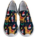 Funny Christmas Pattern Background Women s Lightweight Slip Ons View1