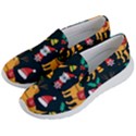 Funny Christmas Pattern Background Women s Lightweight Slip Ons View2