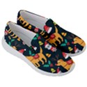 Funny Christmas Pattern Background Women s Lightweight Slip Ons View3