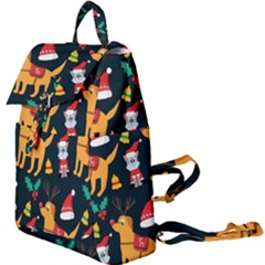 Funny Christmas Pattern Background Buckle Everyday Backpack