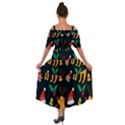 Funny Christmas Pattern Background Shoulder Straps Boho Maxi Dress  View2