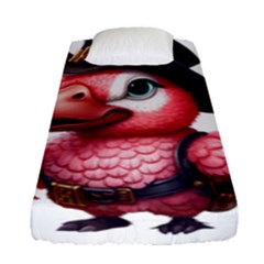 Kawaii Pink Parrot Pirate Fitted Sheet (single Size) by KawaiiArtStyle