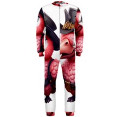 Kawaii Pink Parrot Pirate Onepiece Jumpsuit (men)