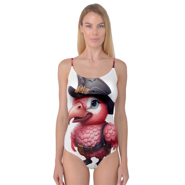 Kawaii Pink Parrot Pirate Camisole Leotard 