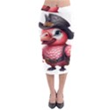 Kawaii Pink Parrot Pirate Midi Pencil Skirt View1