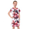 Kawaii Pink Parrot Pirate Kids  Drop Waist Dress View1