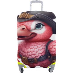 Kawaii Pink Parrot Pirate Luggage Cover (large) by KawaiiArtStyle