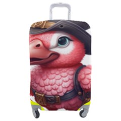 Kawaii Pink Parrot Pirate Luggage Cover (medium)