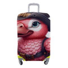 Kawaii Pink Parrot Pirate Luggage Cover (small)