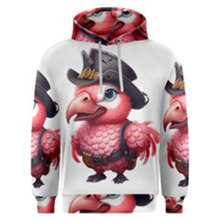 Kawaii Pink Parrot Pirate Men s Overhead Hoodie