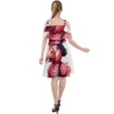 Kawaii Pink Parrot Pirate Cut Out Shoulders Dress View2