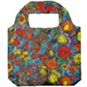 Mid Century Retro Floral 1970s 1960s Pattern 56 Foldable Grocery Recycle Bag View1