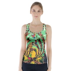 Monkey Tiger Bird Parrot Forest Jungle Style Racer Back Sports Top