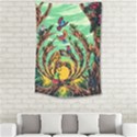 Monkey Tiger Bird Parrot Forest Jungle Style Small Tapestry View2