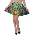 Monkey Tiger Bird Parrot Forest Jungle Style Velvet Skater Skirt View1