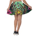 Monkey Tiger Bird Parrot Forest Jungle Style Velvet Skater Skirt View2