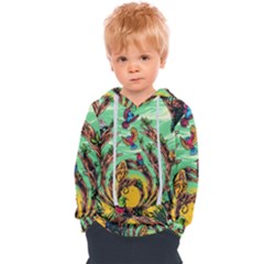 Monkey Tiger Bird Parrot Forest Jungle Style Kids  Overhead Hoodie