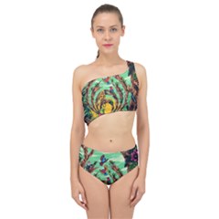 Monkey Tiger Bird Parrot Forest Jungle Style Spliced Up Two Piece Swimsuit