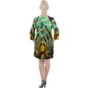 Monkey Tiger Bird Parrot Forest Jungle Style Open Neck Shift Dress View2