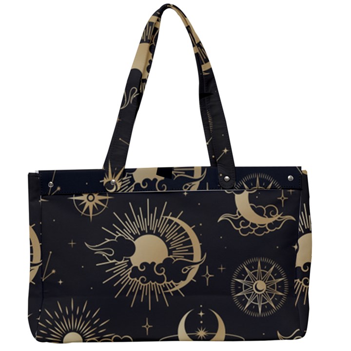 Asian Seamless Pattern With Clouds Moon Sun Stars Vector Collection Oriental Chinese Japanese Korean Canvas Work Bag